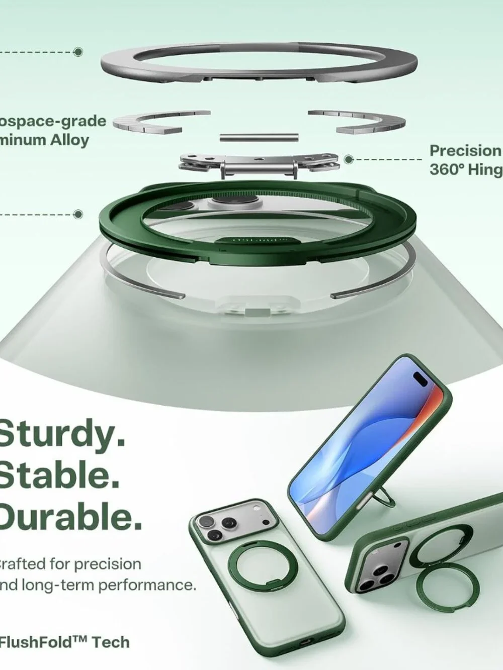 TORRAS 360° Magnetic Stand Case for iPhone 17 Pro MagSafe Rotating Kickstand